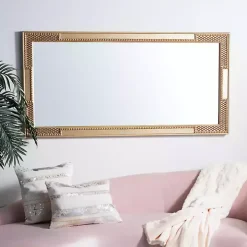 Golden Carved Textured Wall Mirror
