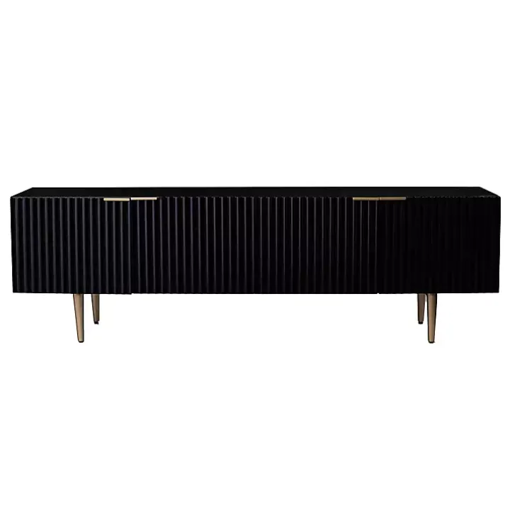 Golden Onyx Ribbed Side Console Table