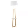 Golden Triangle Marble Shelf Floor Lamp