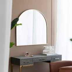 Golden Wide Arched Wall Mirror