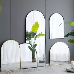 Golden Wide Arched Wall Mirror