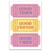 Good Vibes Ticket Stub Canvas Art Print