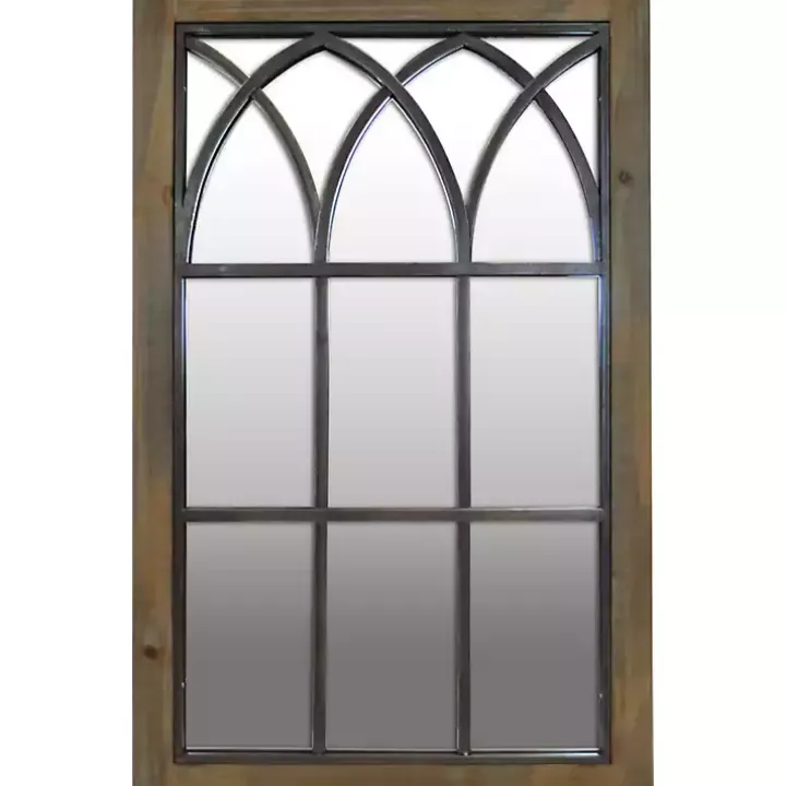 Grandview Arched Windowpane Mirror