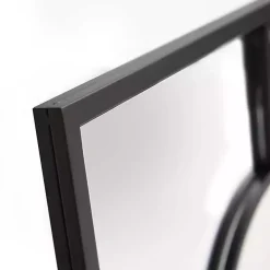 Graphite Metal Geometric Square Wall Mirror