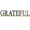 Grateful Black Wood Wall Plaque