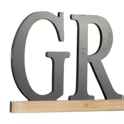 Grateful Black Wood Wall Plaque