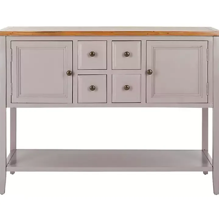 Gray & Oak 4-Drawer Charlotte Sideboard