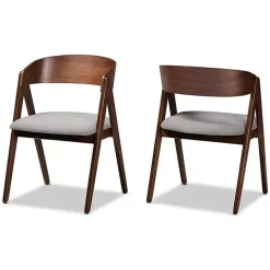 Gray & Walnut Danton Dining Chairs, Set of 2