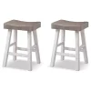 Gray & White Cooper Counter Stools, Set of 2