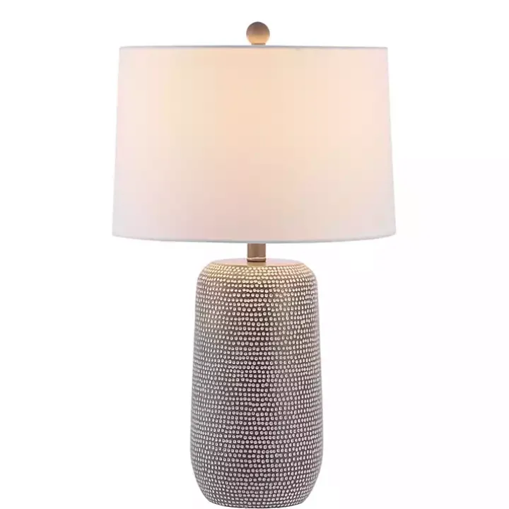 Gray & White Dots Celvin Table Lamp