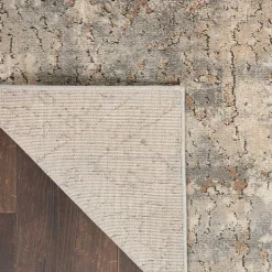 Gray and Beige Tally Textured Area Rug, 5x7