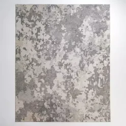 Gray and Cream Wray Modern Area Rug, 7x10