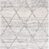 Gray and Ivory Fontana Shag Area Rug, 6x6