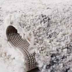 Gray and Ivory Fontana Shag Area Rug, 8x10