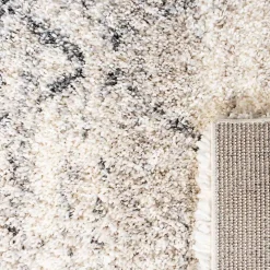 Gray and Ivory Fontana Shag Area Rug, 8x10
