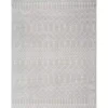 Gray and Ivory Moroccan Trellis Area Rug, 7x9