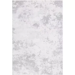 Gray and Ivory Whisper Abstract Area Rug, 8x10