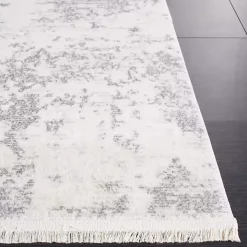Gray and Ivory Whisper Abstract Area Rug, 8x10
