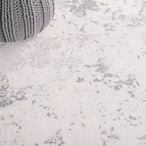 Gray and Ivory Whisper Abstract Area Rug, 8x10