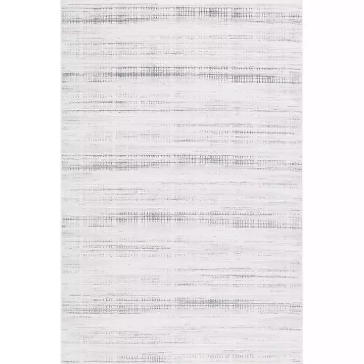 Gray and Ivory Whisper Striated Area Rug, 5x7