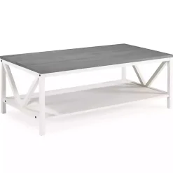 Gray and White Barnwood Coffee Table