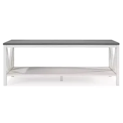 Gray and White Barnwood Coffee Table