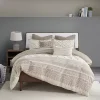 Gray and White 3-pc. California King Duvet Set