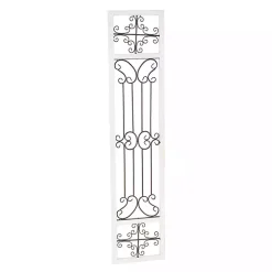 Gray Angelic Scrollwork Panel Wall Plaque