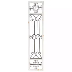 Gray Angelic Scrollwork Panel Wall Plaque