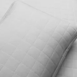 Gray Box Stitch Cotton Full/Queen 3-pc. Quilt Set