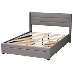 Gray Braylon Upholstered 3-Drawer Queen Bed
