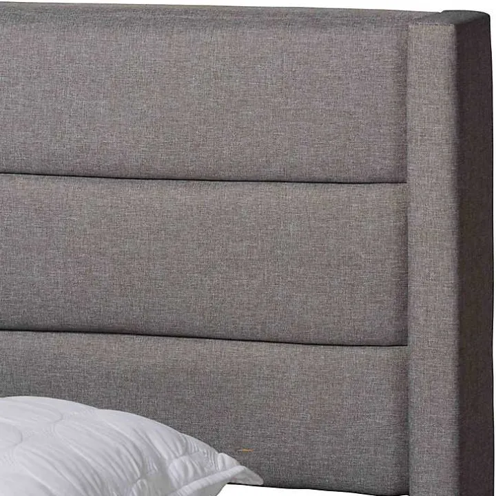 Gray Braylon Upholstered 3-Drawer Queen Bed