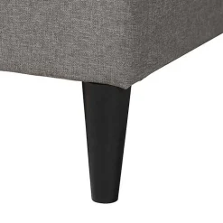 Gray Button Tufted Headboard Full Platform Bed