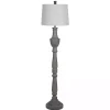 Gray Carved Urn Floor Lamp