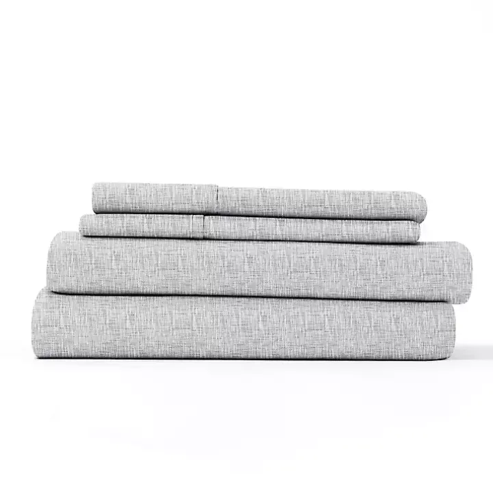Gray Chambray 3-pc. Twin Sheet Set
