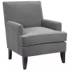 Gray Charlie Track Arm Club Accent Chair