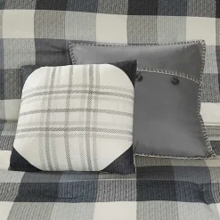 Gray Check California King 7-pc. Comforter Set