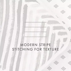 Gray Chevron Reversible 3-pc. Queen Quilt Set