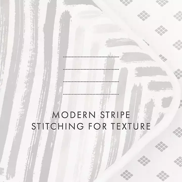 Gray Chevron Reversible 2-pc. Twin Quilt Set