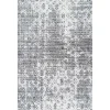 Gray Distressed Power Loomed Area Rug, 8x12