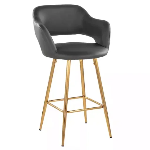 Gray Faux Leather Marge Counter Stools, Set of 2