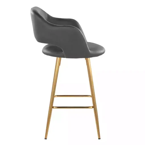 Gray Faux Leather Marge Counter Stools, Set of 2