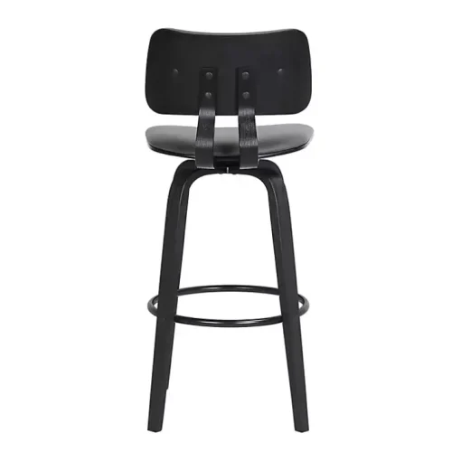 Gray Faux Leather Pico Swivel Counter Stool