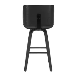Gray Faux Leather Tyler Swivel Bar Stool