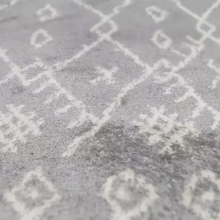 Gray Geometric Area Rug, 8x10