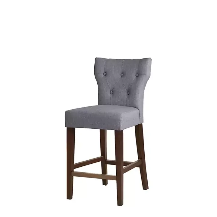Gray Harrison Tufted Counter Stool