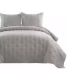 Gray Hexagon Honeycomb 3-pc. Cali King Quilt Set