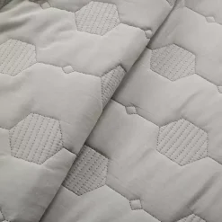 Gray Hexagon Honeycomb 3-pc. Cali King Quilt Set