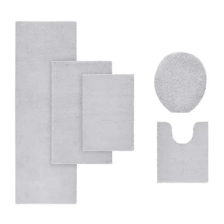 Gray High Pile Marshmallow Bath Mat, 70 in.
