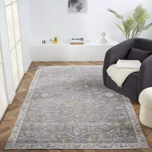 Gray Ivory Accent Rug, 2x3